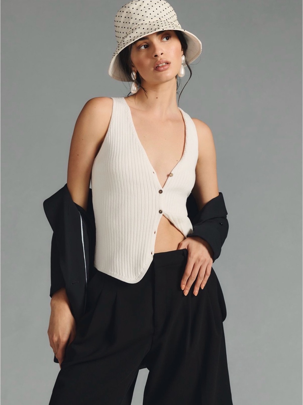NWT Sold Out Anthropologie Lulla Polka Dot Bucket Hat